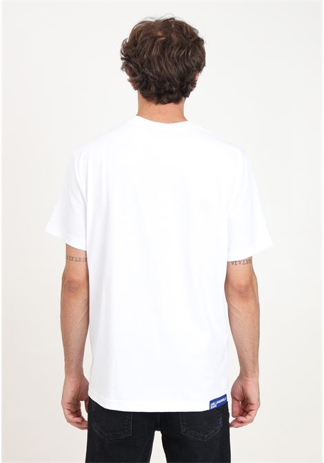 Men's white short sleeve t-shirt with portrait print KARL LAGERFELD | KL245D1709J109